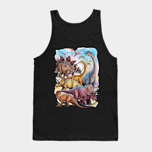 Types Of Dinosaurs Graphics Dino Identificatio Tank Top